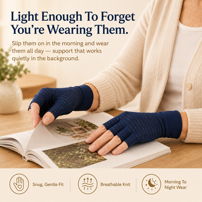 Cuprum Open-Finger Compression Gloves