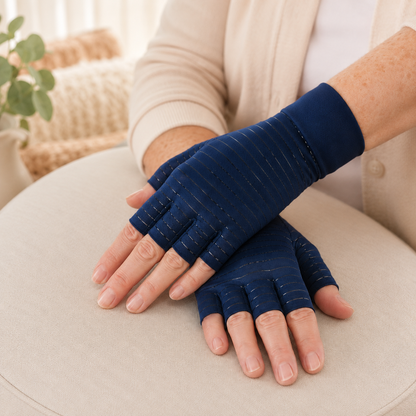 Cuprum Open-Finger Compression Gloves