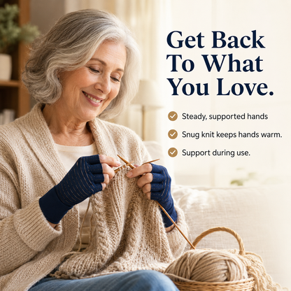 Cuprum Open-Finger Compression Gloves